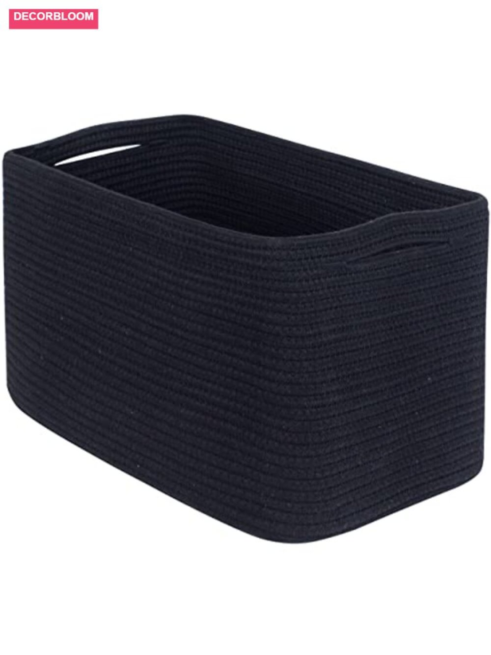 Woven Storage Basket Cube Bin Shelf Organizer Cotton Foldable